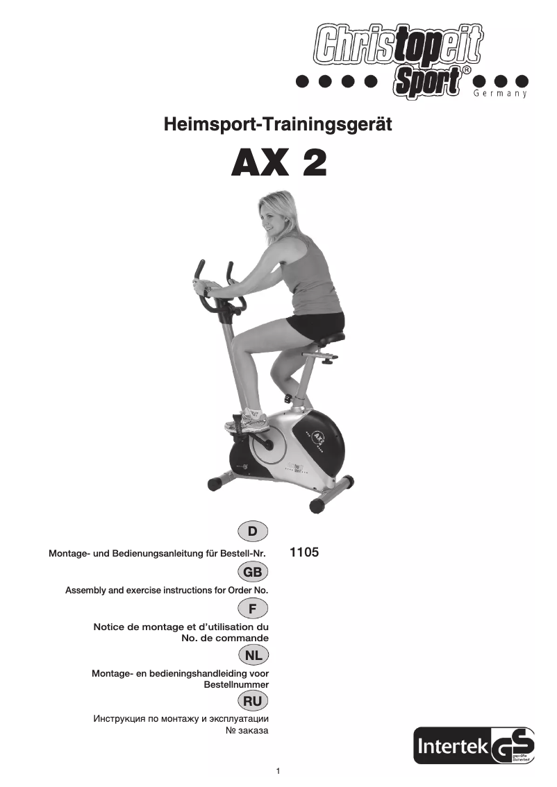 Página 1 del manual Manual de usuario Christopeit AX 2
