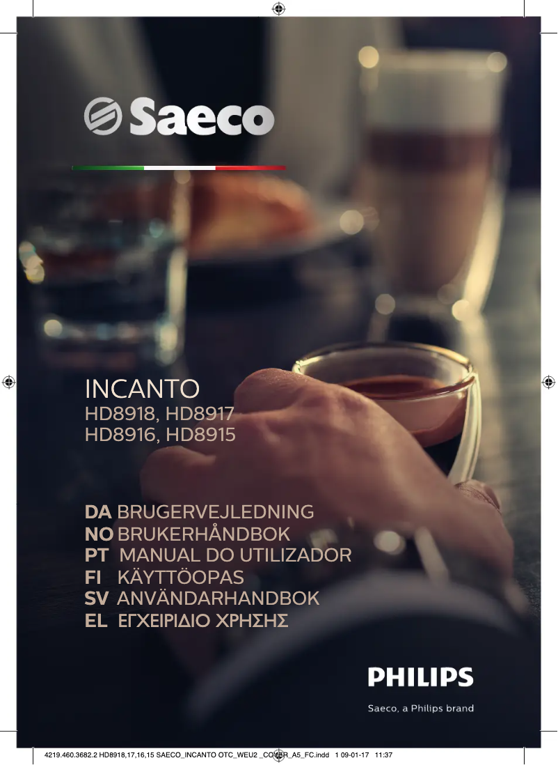 Page n°1 - Manuel utilisateur Philips Saeco Incanto HD8915