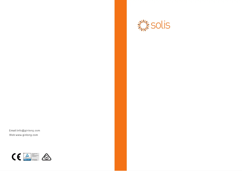 Page 1 de la notice Manuel utilisateur Solis RHI-3P(5-10)K-HVES-5G