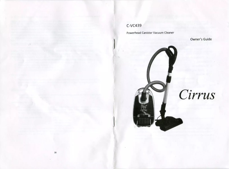 Page n°1 - Manuel utilisateur Cirrus C-VC439