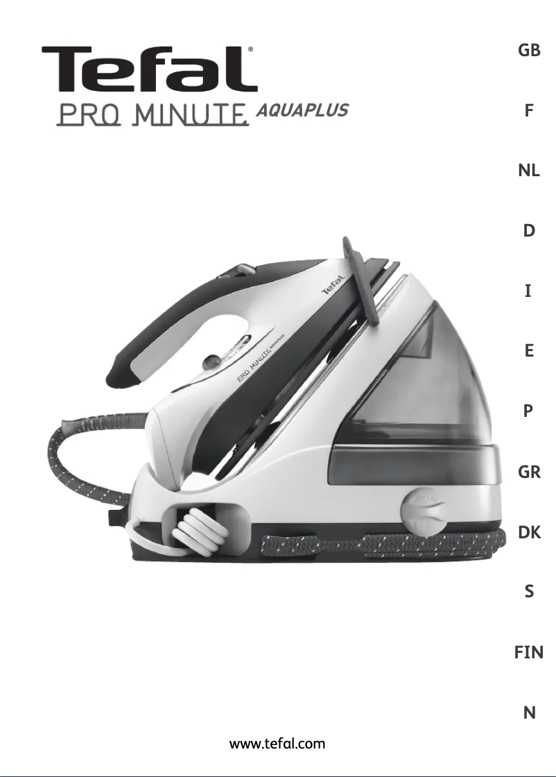 Page 1 de la notice Manuel utilisateur Tefal Pro Minute Anti-Calc GV8600