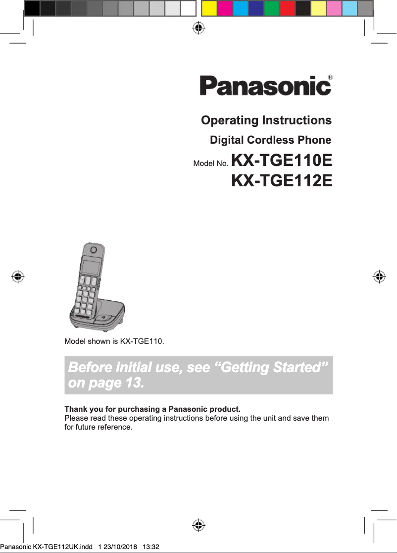 Página 1 del manual Manual de usuario Panasonic KX-TGE110E