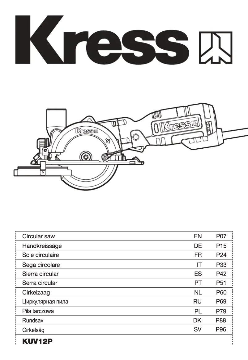 Image de la première page du manuel de l'appareil KUV12P