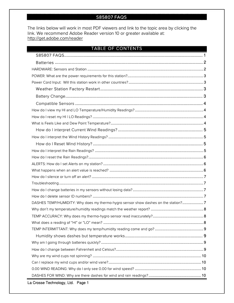 Image de la première page du manuel de l'appareil S85807