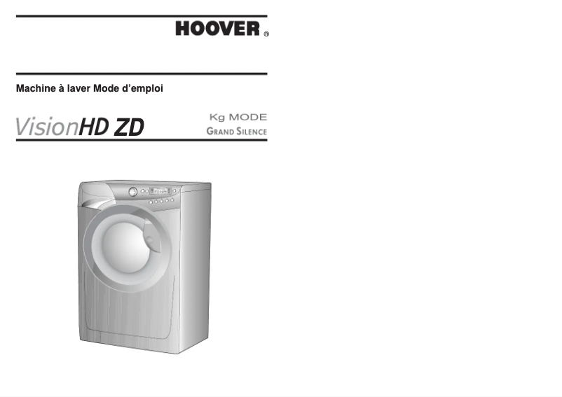 Page n°1 - Manuel utilisateur Hoover VHD 9144ZDG-17S