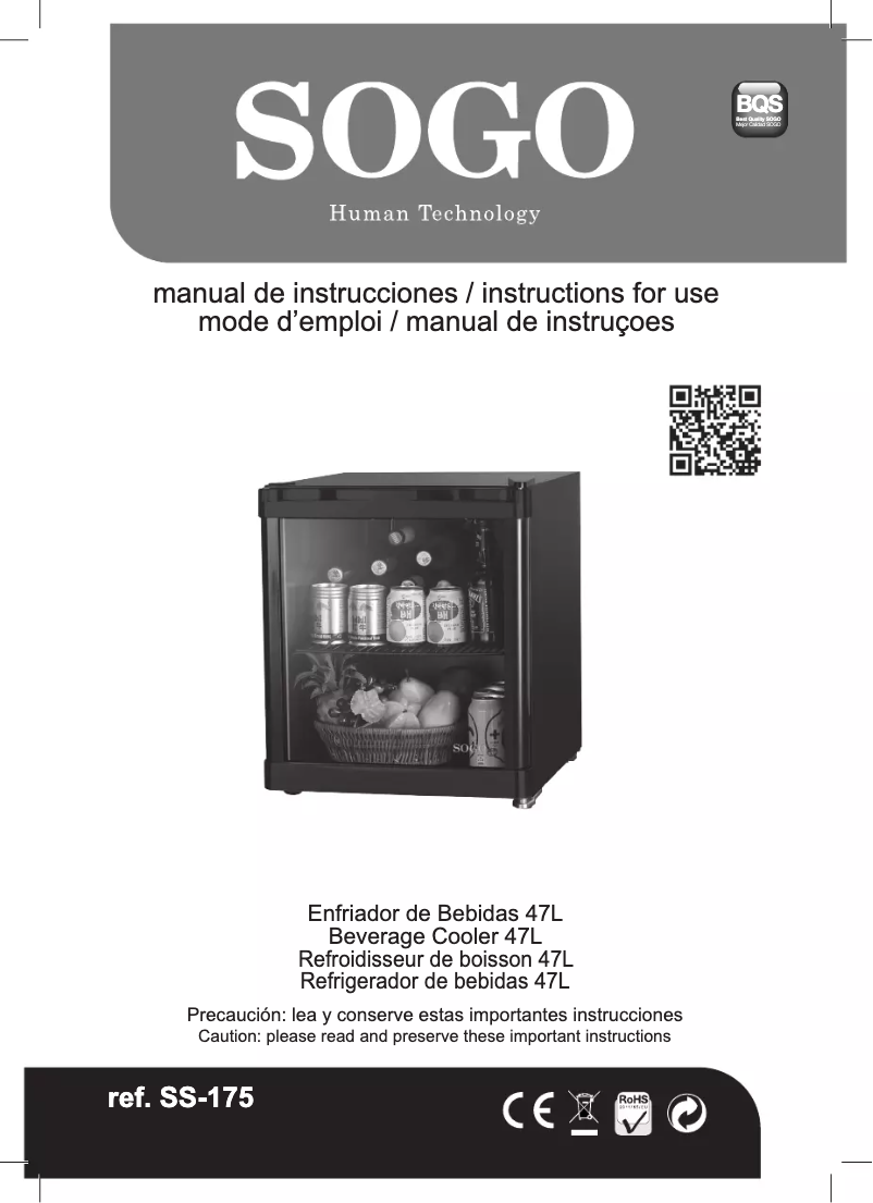 Page n°1 - Manuel utilisateur Sogo NEV-SS-175