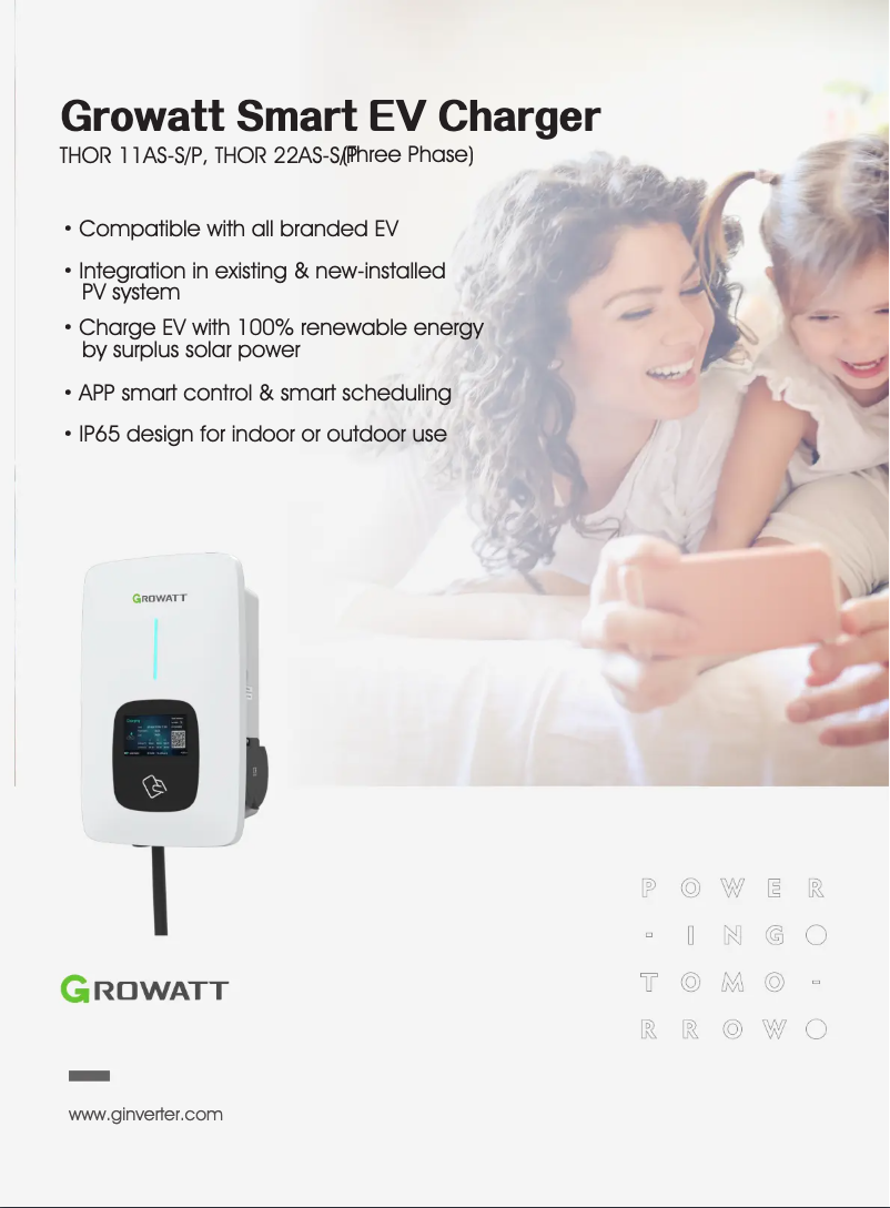 Page 1 de la notice Fiche technique Growatt THOR 11AS-S