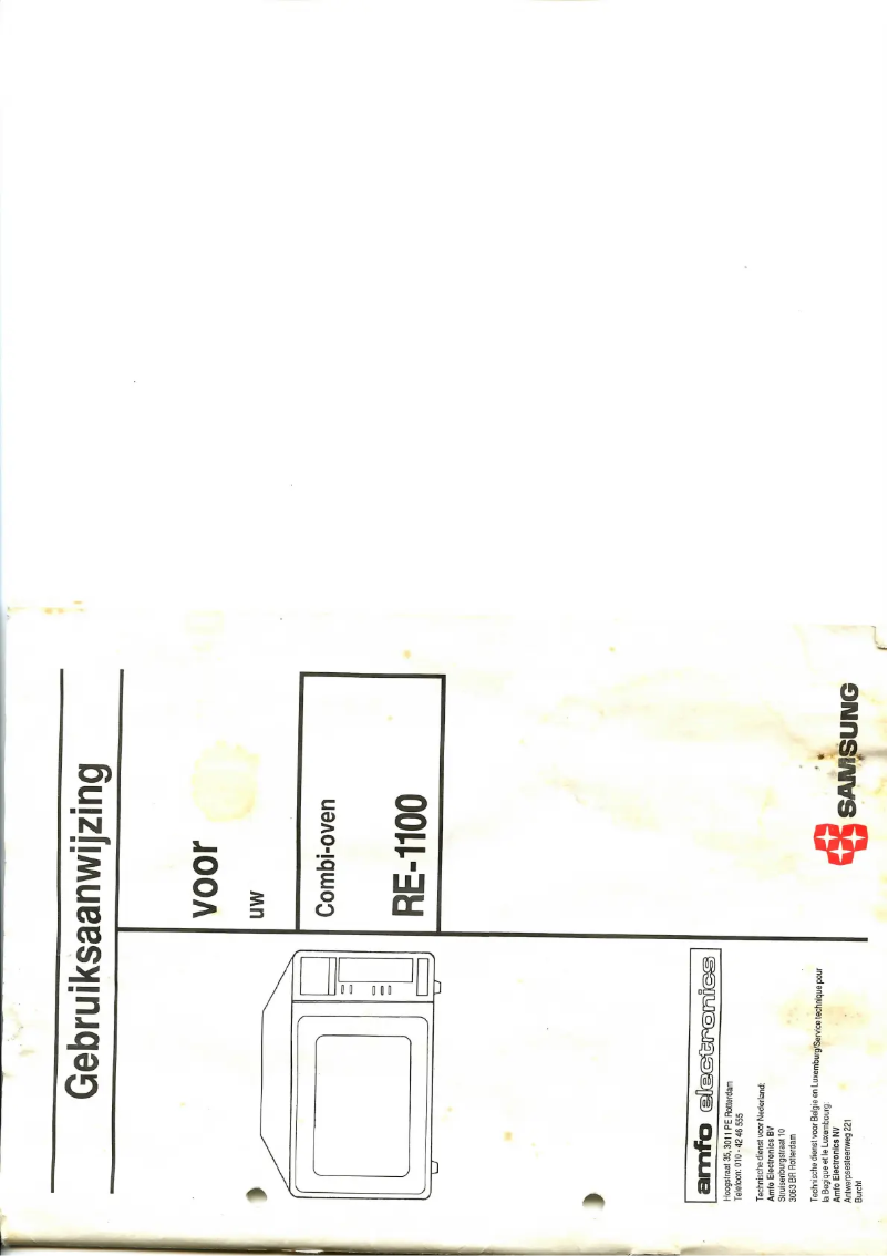 Page n°1 - Manuel utilisateur Samsung RE-1100