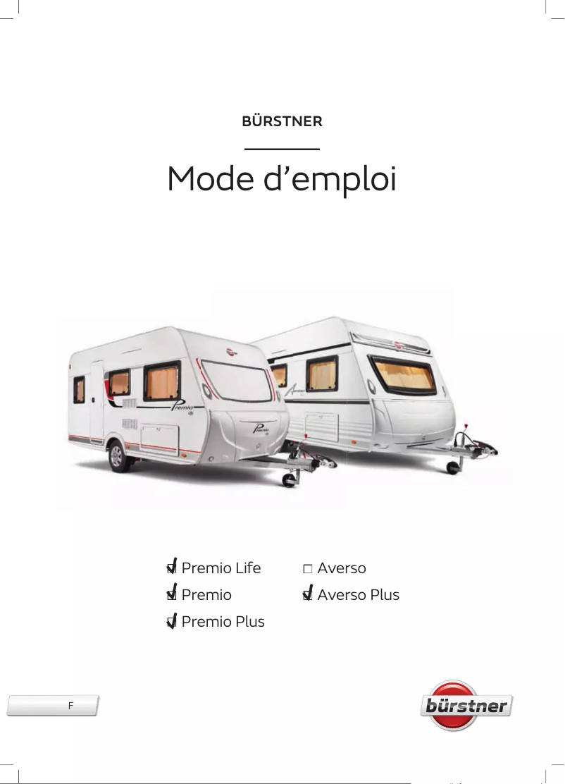 Image de la première page du manuel de l'appareil Premio (2020)