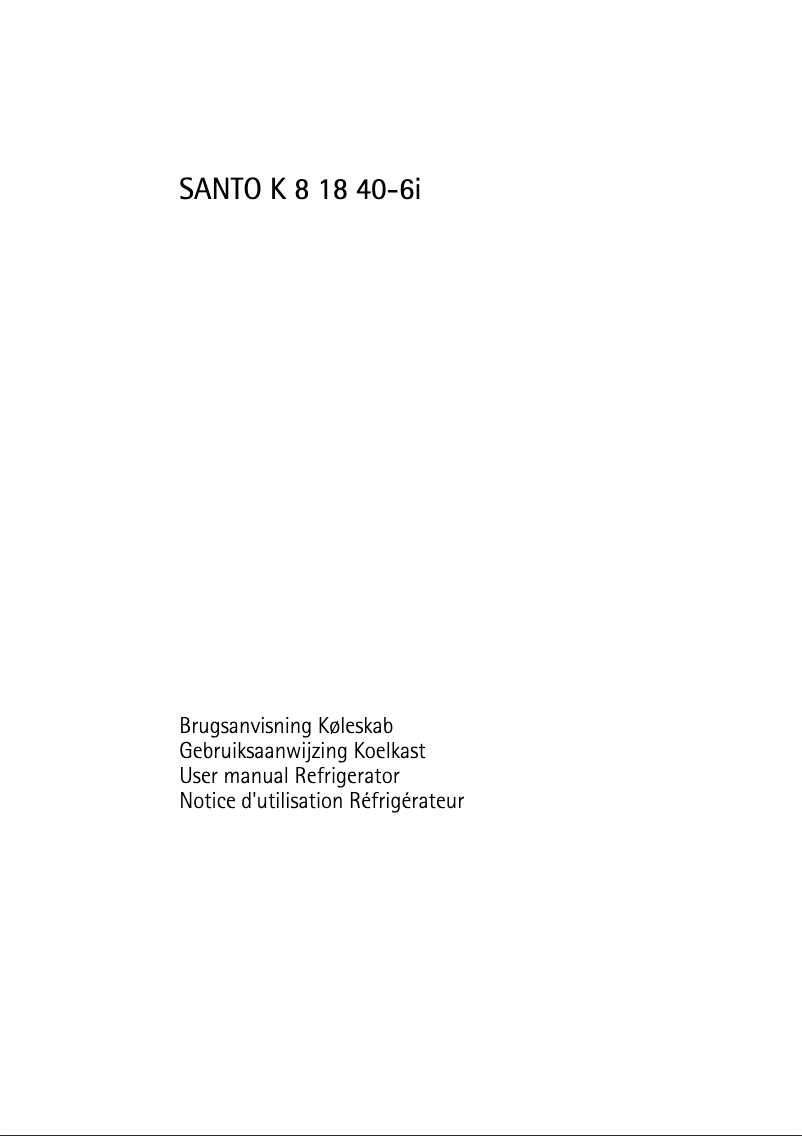 Page 1 de la notice Manuel utilisateur AEG-Electrolux Santo SK 81840-6I