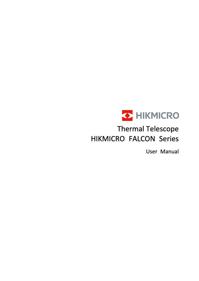 Page 1 de la notice Manuel utilisateur Hikmicro Falcon FH35