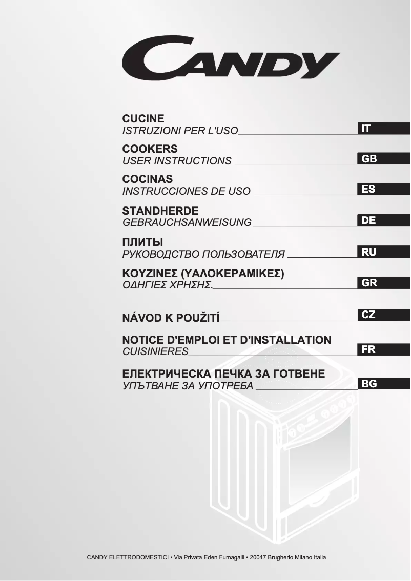 Page 1 de la notice Manuel utilisateur Candy CCV6525X