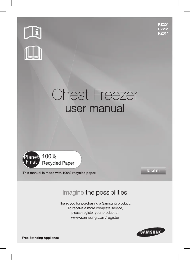 Page n°1 - Manuel utilisateur Samsung RZ31FARAEWW
