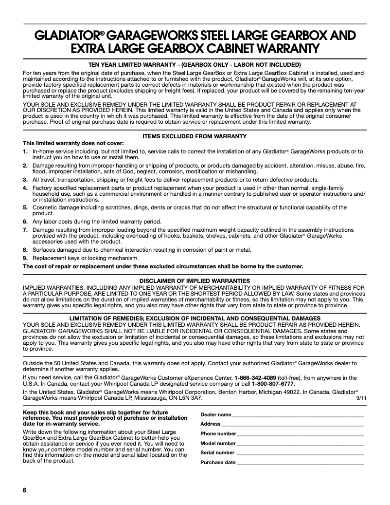 Page n°1 - Mode d'emploi Gladiator GAJG48KDZW