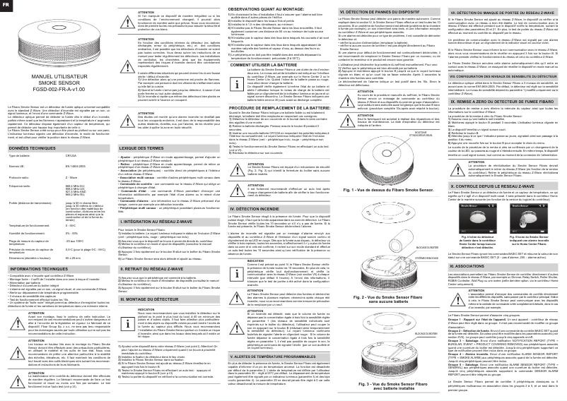 Page n°1 - Manuel utilisateur Fibaro FGSD-002