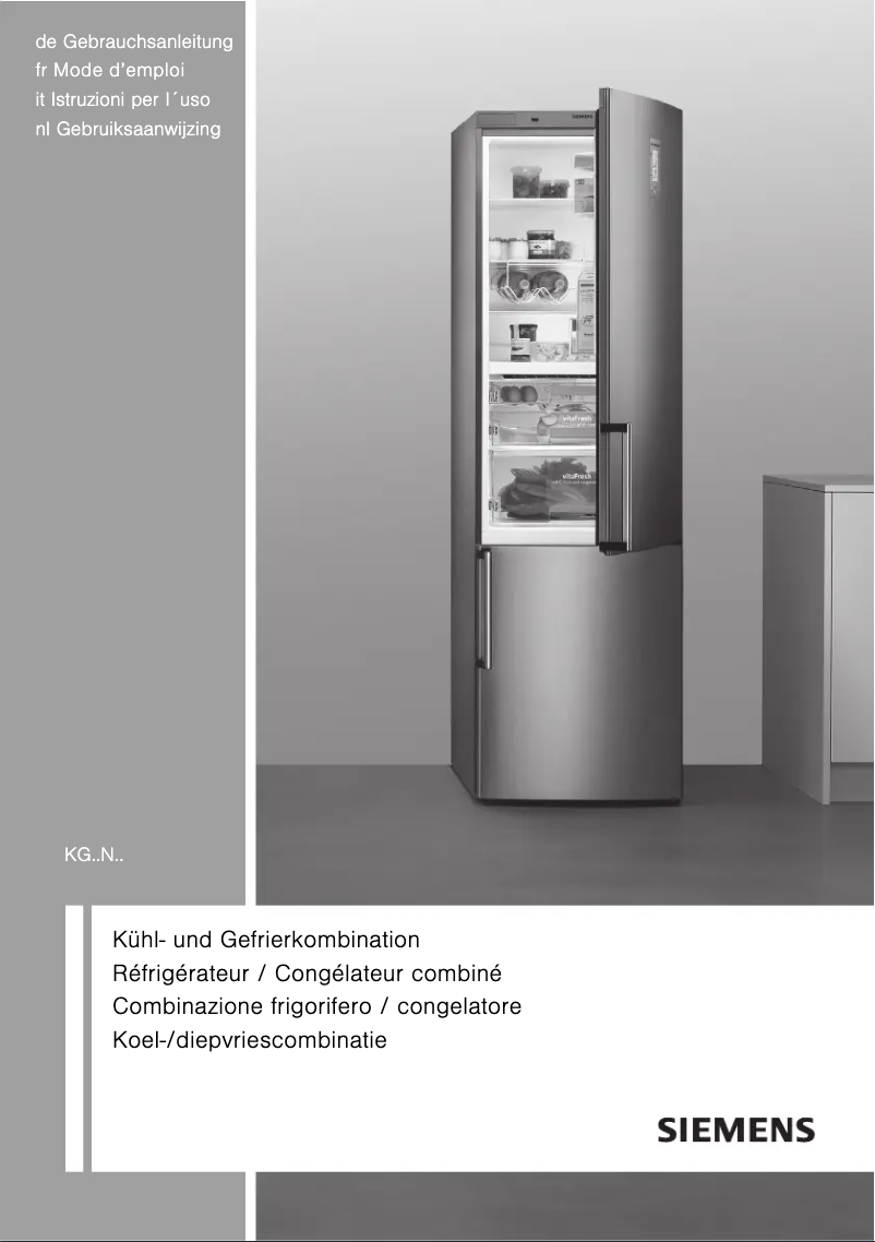 Page n°1 - Manuel utilisateur Siemens KG49NAI32G