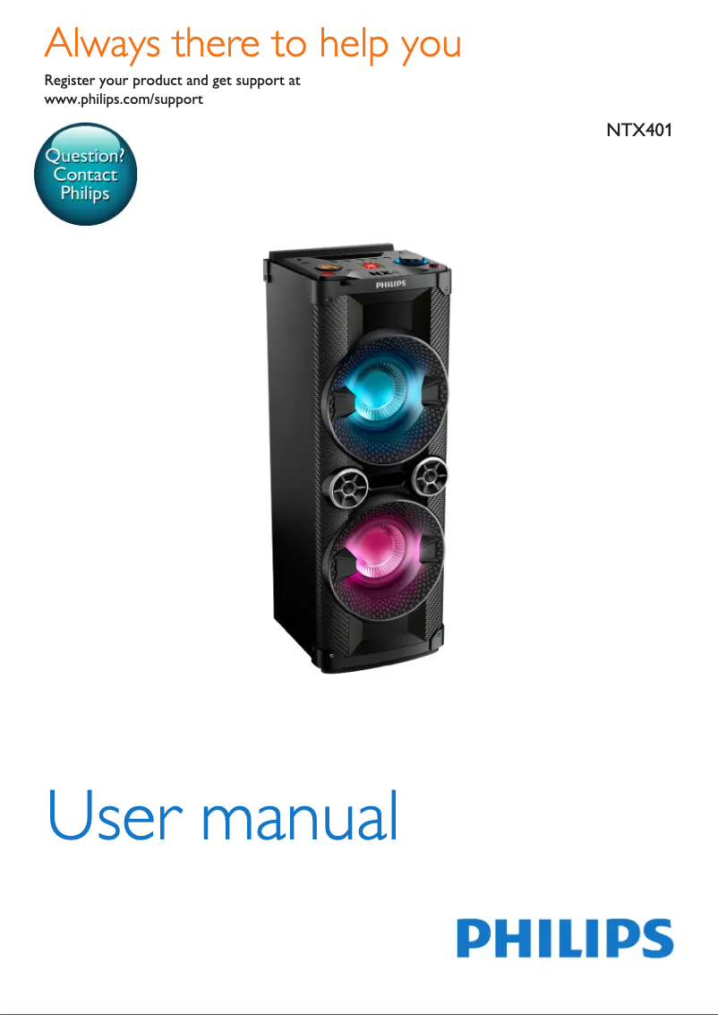 Page n°1 - Manuel utilisateur Philips NTX401X