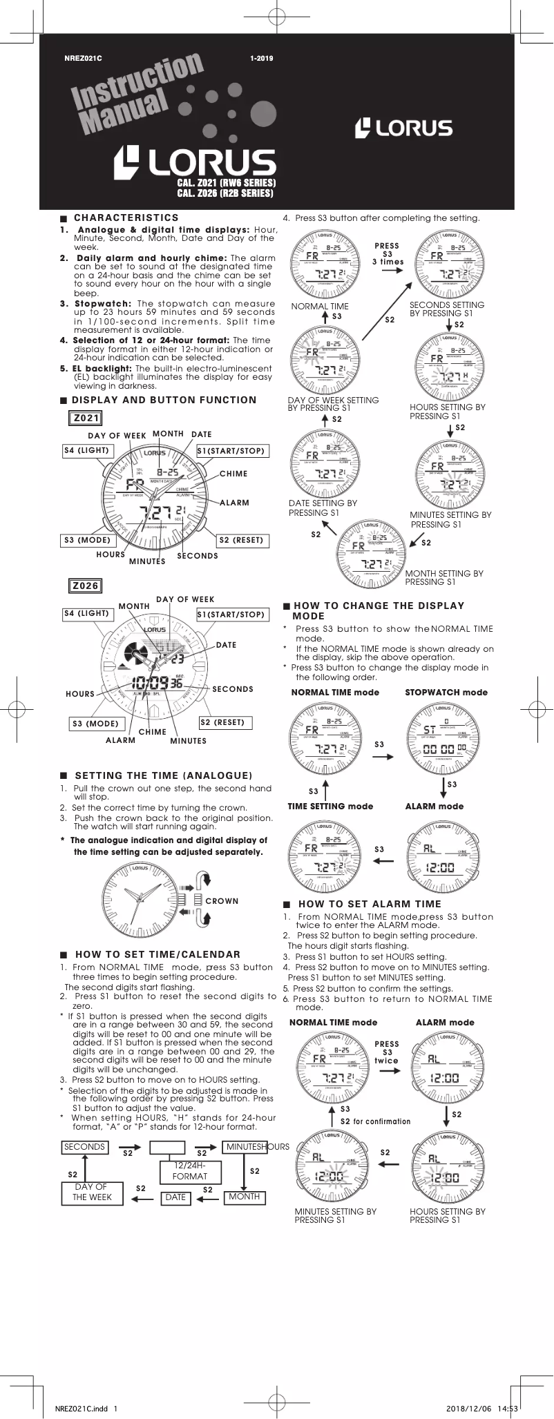 Image de la première page du manuel de l'appareil Sports R2B01AX9