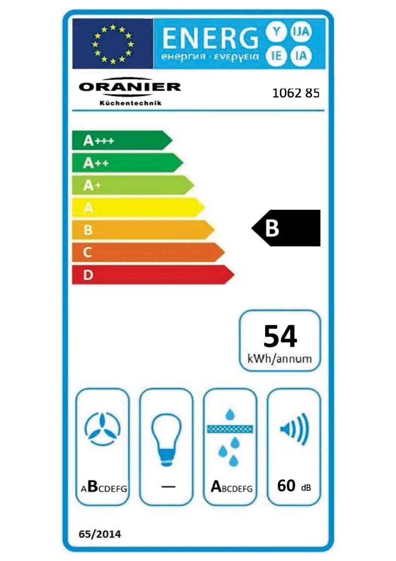 Page 1 de la notice Manuel utilisateur Oranier KXI 1062