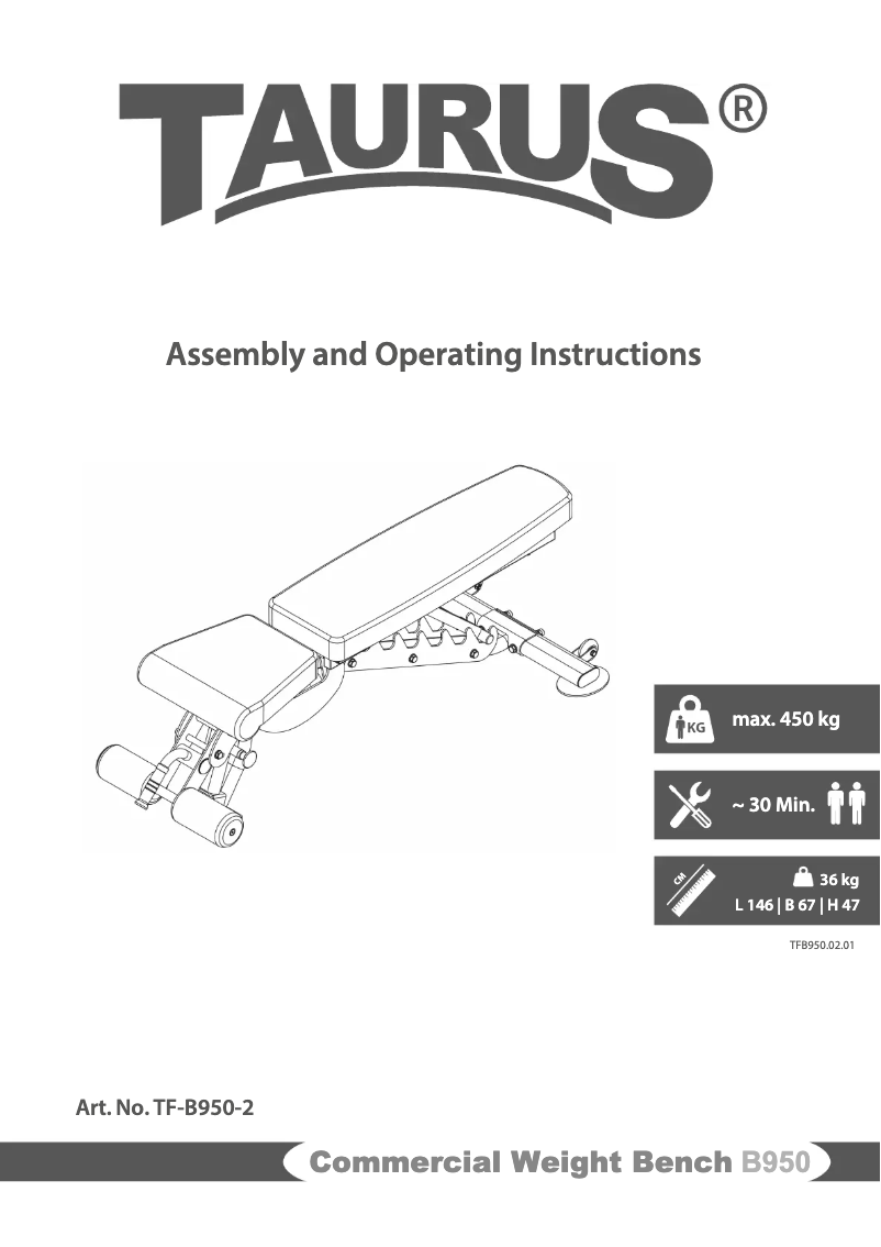 Image de la première page du manuel de l'appareil B950