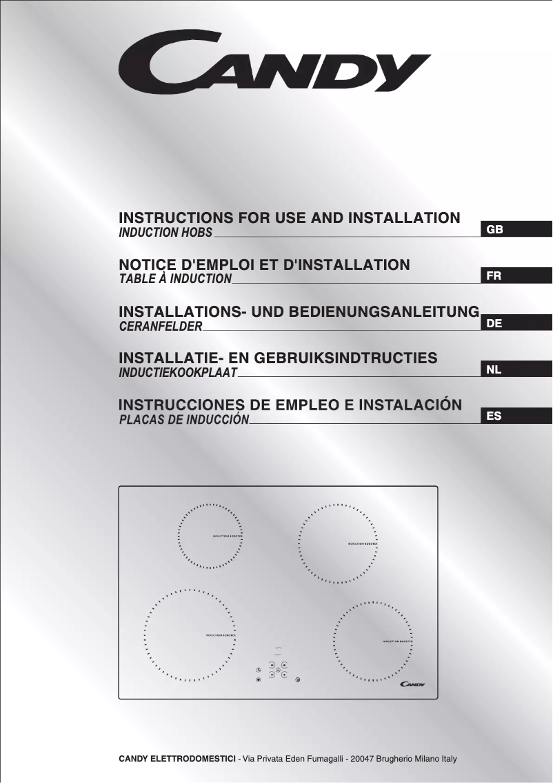 Page 1 de la notice Manuel utilisateur Candy PVI 740 N