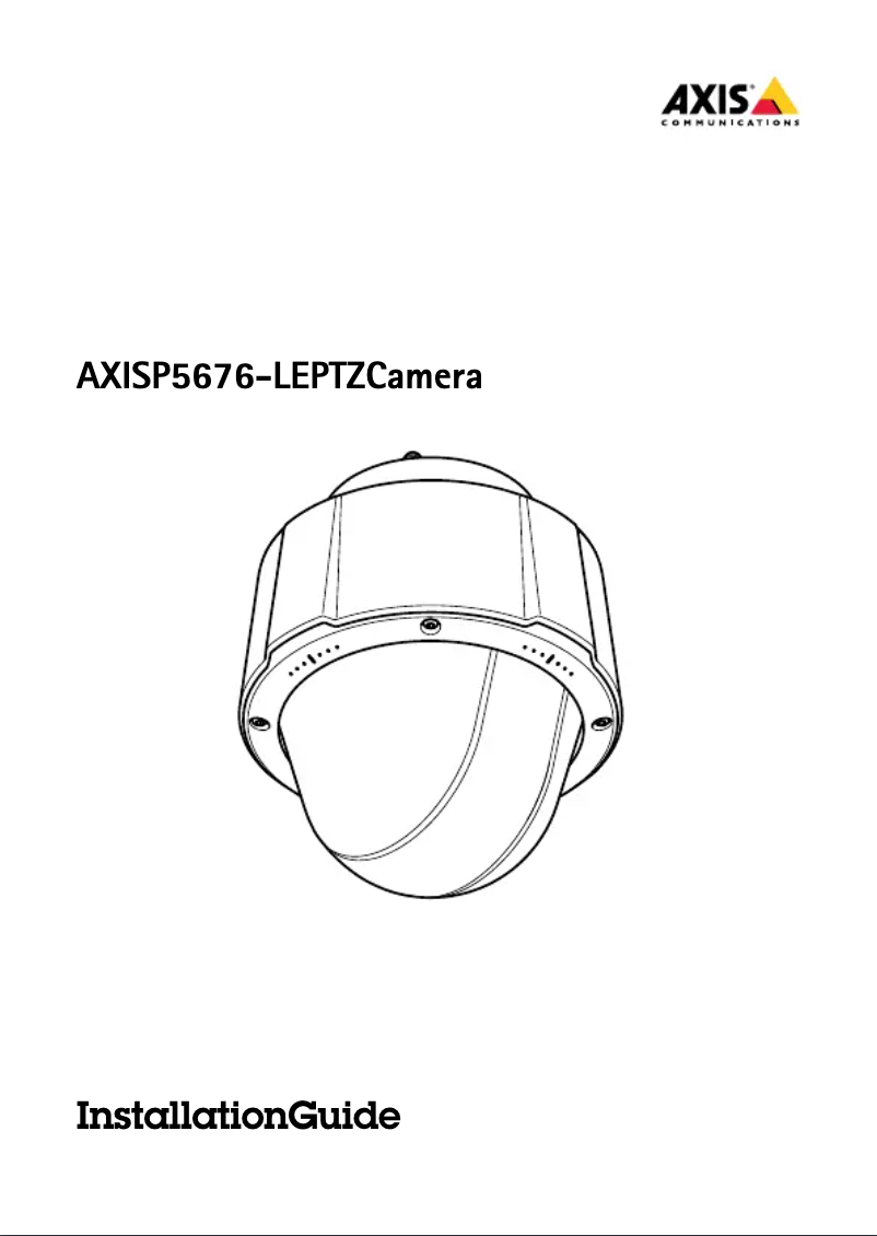 Page 1 de la notice Manuel utilisateur Axis P5676-LE