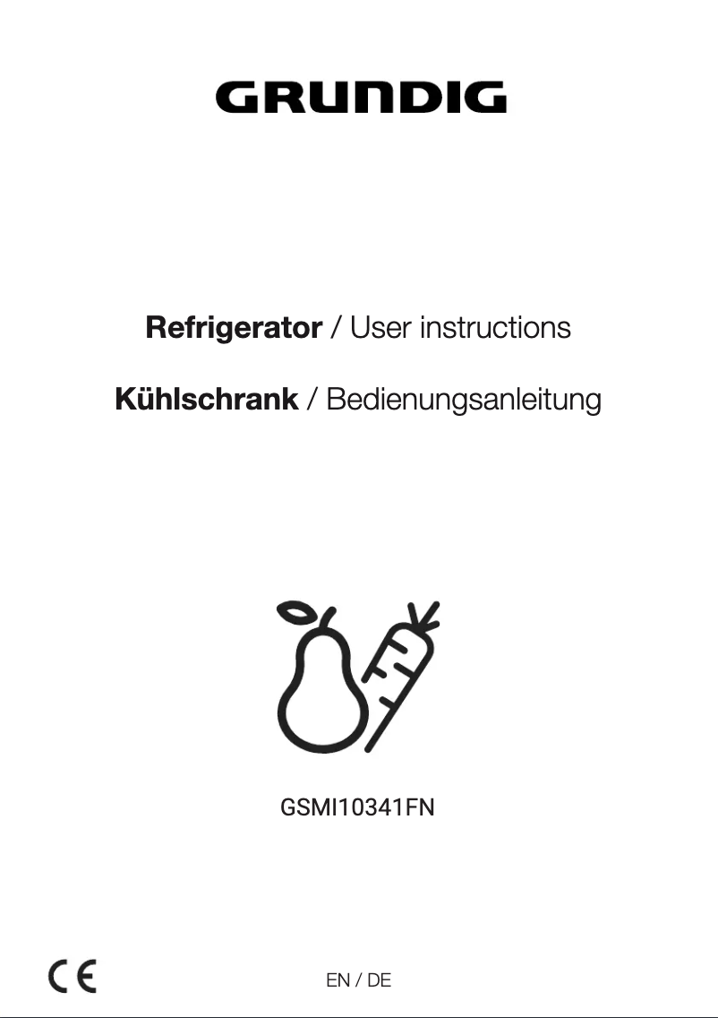 Page 1 de la notice Manuel utilisateur Grundig GSMI10341FN