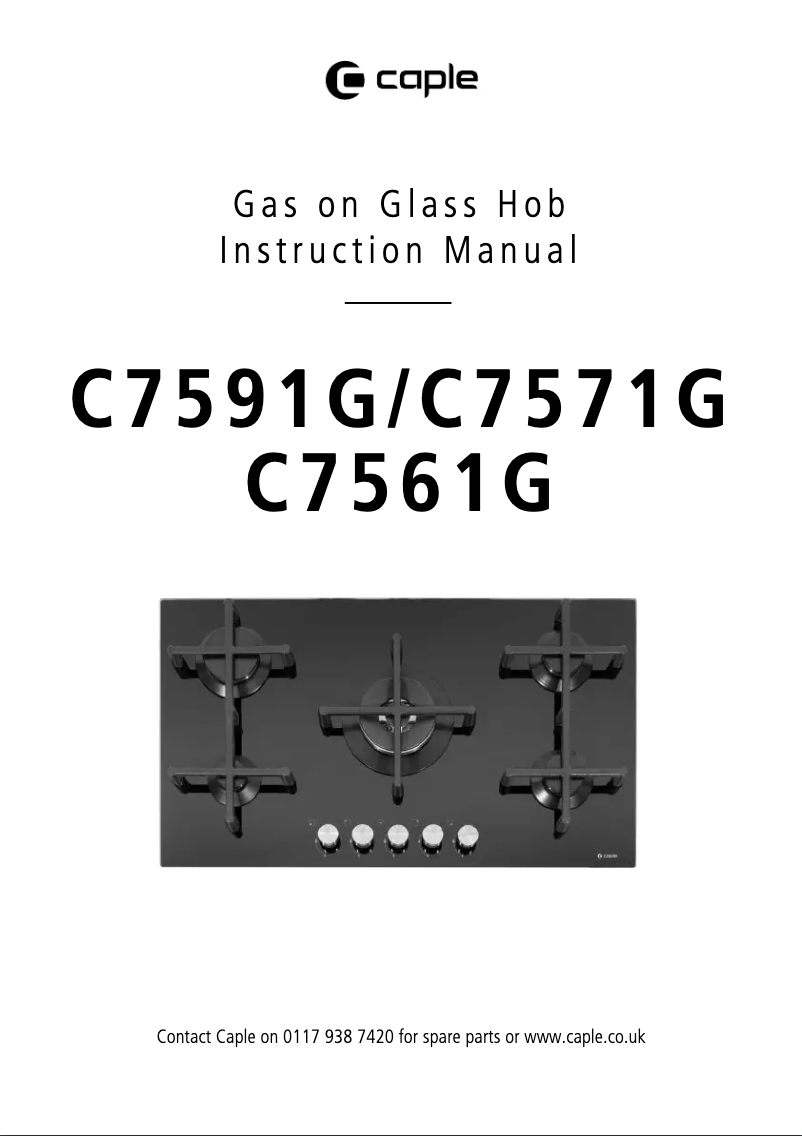 Page n°1 - Manuel utilisateur Caple C7561G