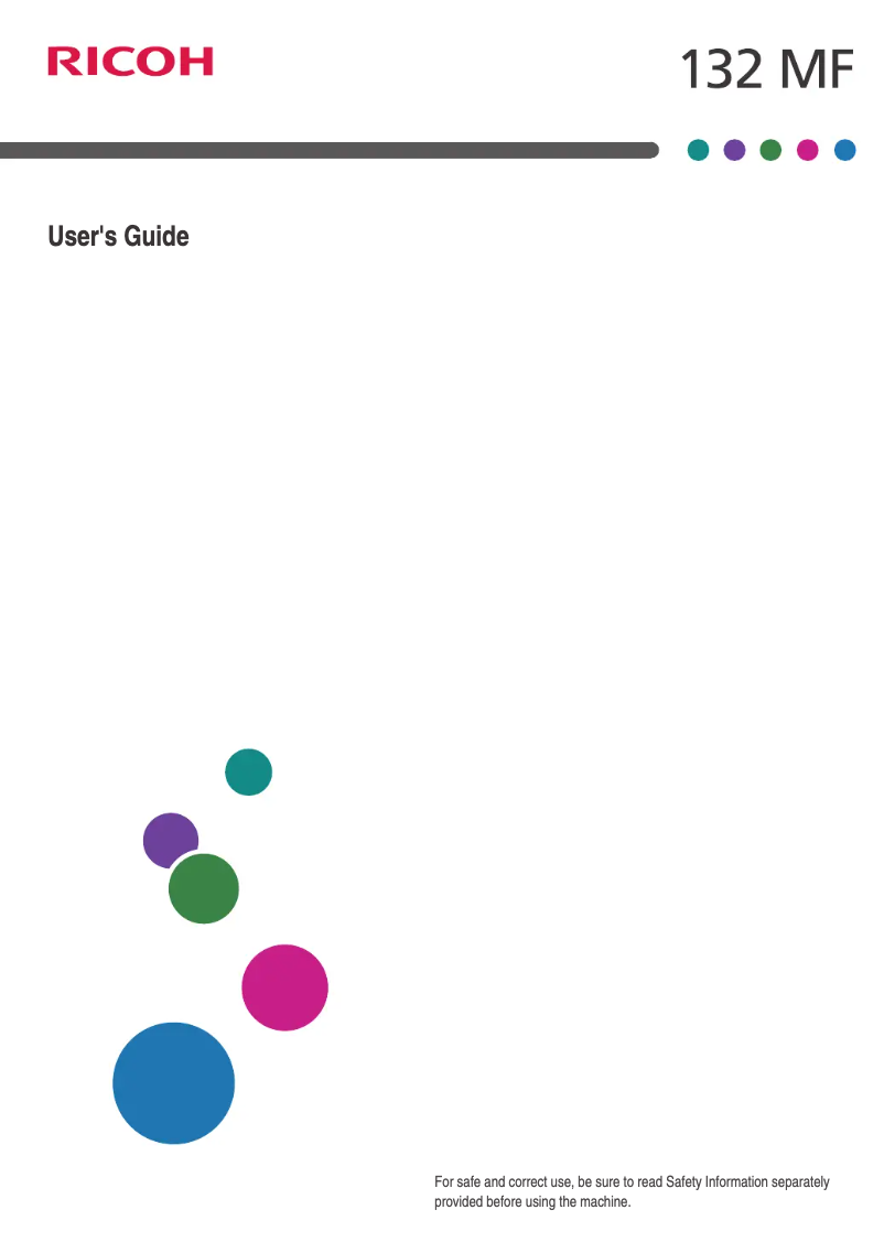 Image de la première page du manuel de l'appareil 132 MF