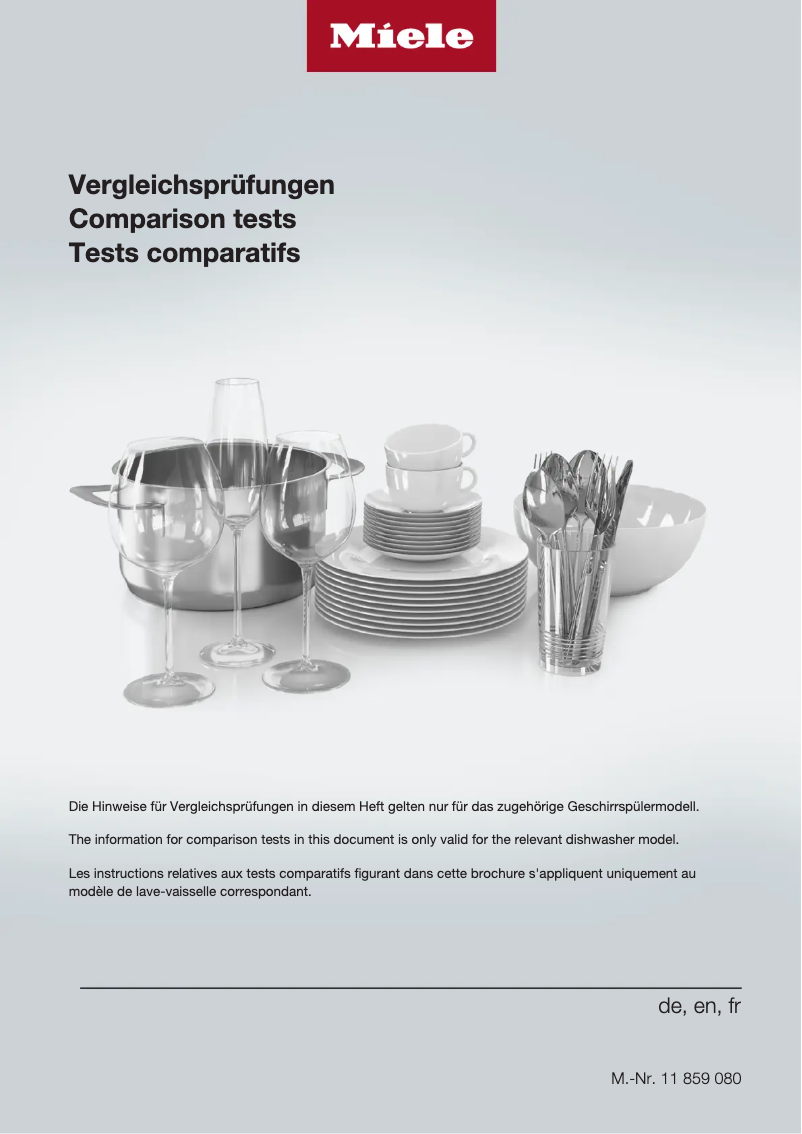 Page n°1 - Manuel utilisateur Miele G 7210 SC Front