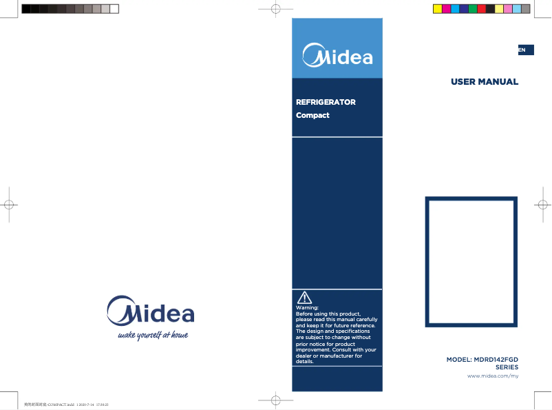 Page 1 de la notice Manuel utilisateur Midea MDRD142FGD