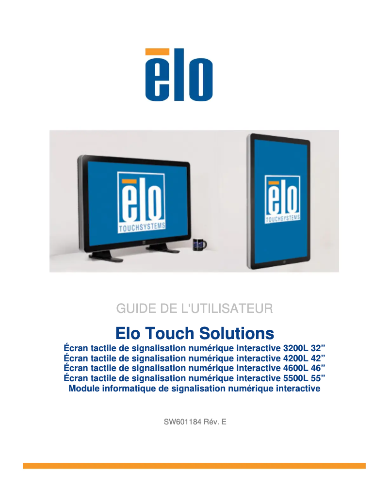 Page n°1 - Manuel utilisateur Elo 5500L