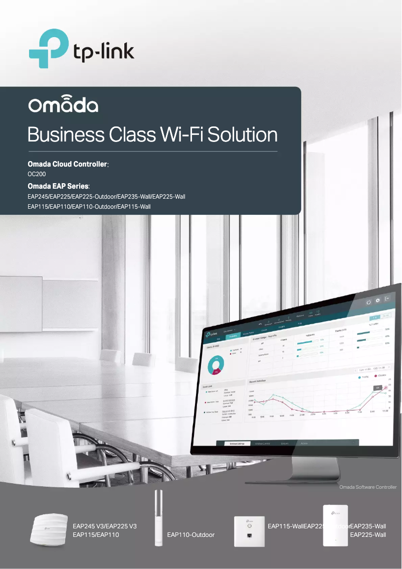 Imagen de la primera página del manual del dispositivo Omada OC200