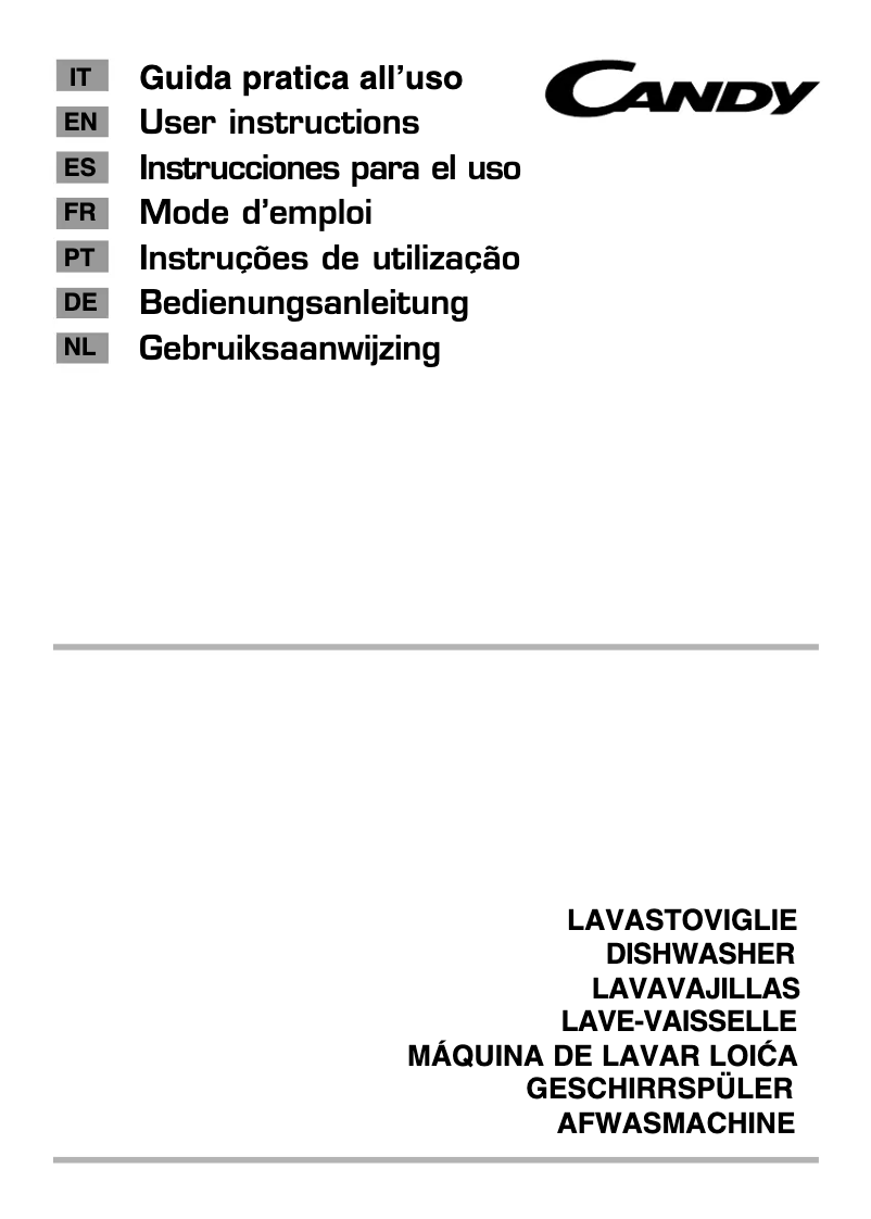 Page 1 de la notice Manuel utilisateur Candy CDP 1LS64W