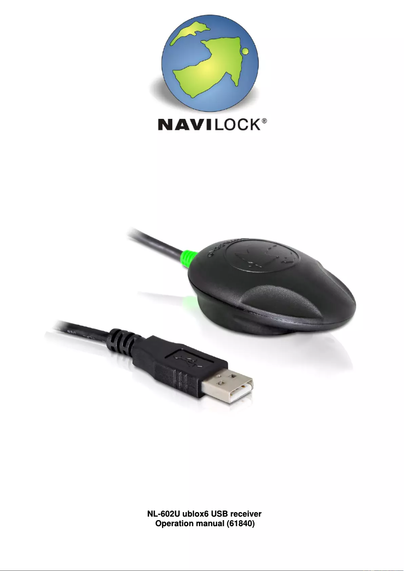Page 1 de la notice Manuel utilisateur Navilock NL-602U