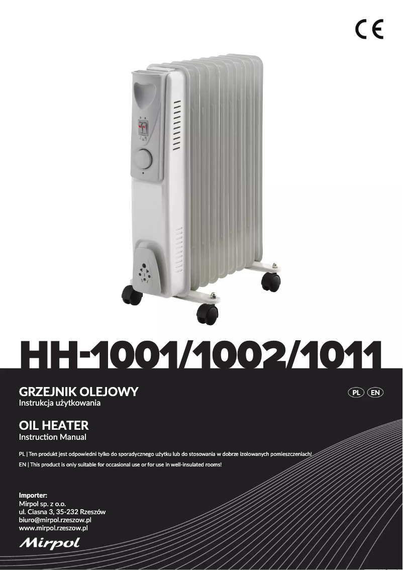 Page 1 de la notice Manuel utilisateur Mirpol HH-1001