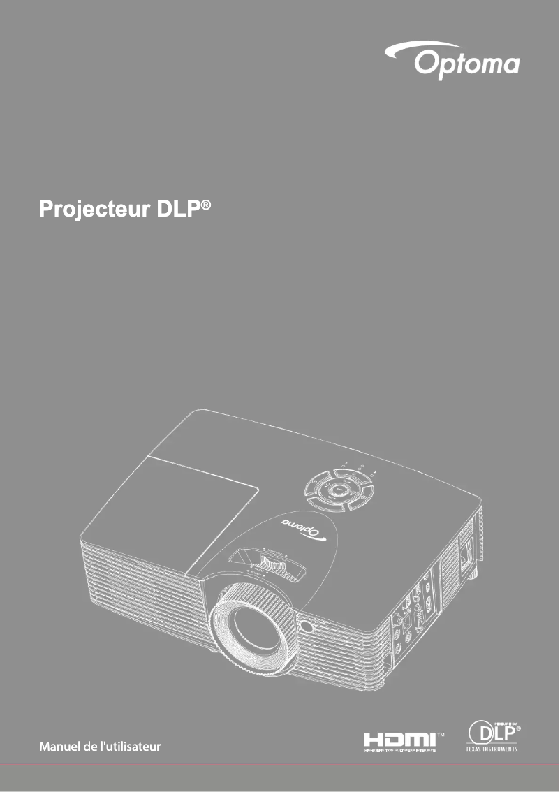 Page 1 de la notice Manuel utilisateur Optoma EH416e