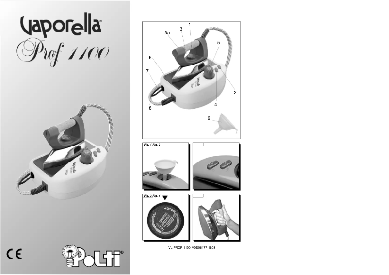 Page 1 de la notice Manuel utilisateur Polti Vaporella Prof 1100