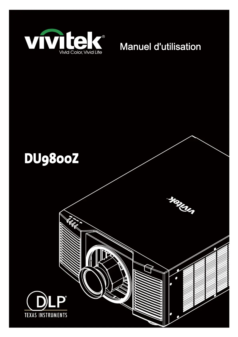 Page n°1 - Manuel utilisateur Vivitek DU9800Z