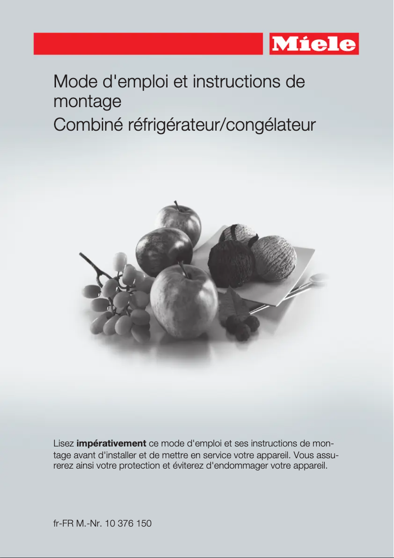 Page n°1 - Manuel utilisateur Miele KD 28032 Edo