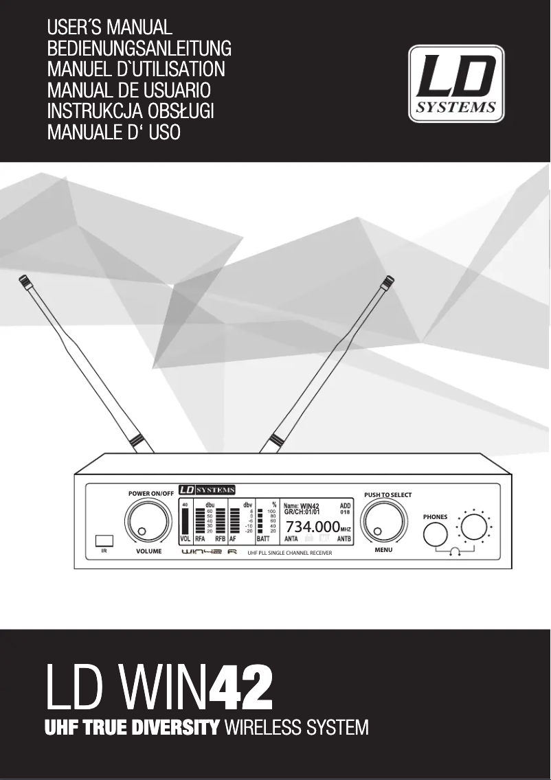 Página 1 del manual Manual de usuario LD Systems WIN 42 BPG