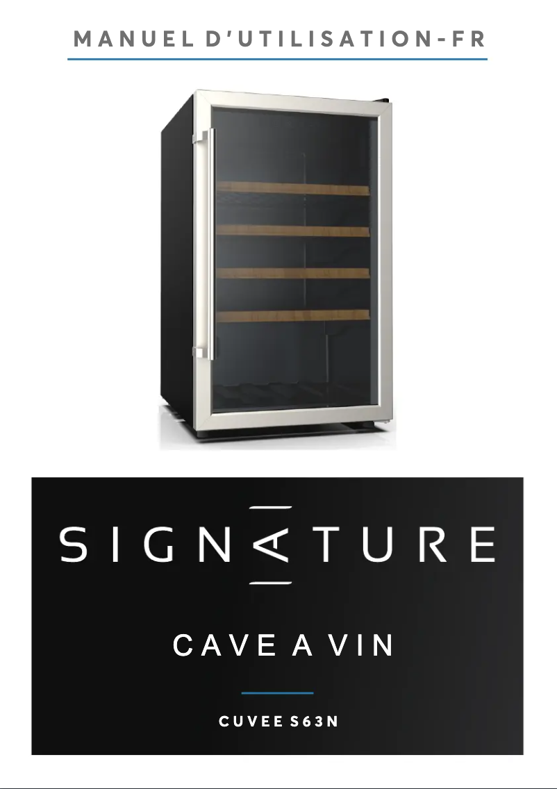 Page n°1 - Manuel utilisateur Signature Cuvee S63N