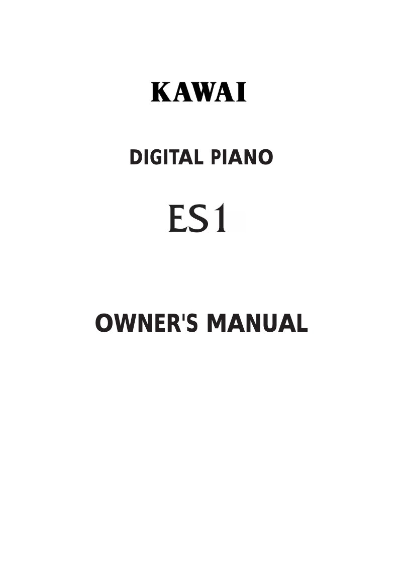Image de la première page du manuel de l'appareil ES1