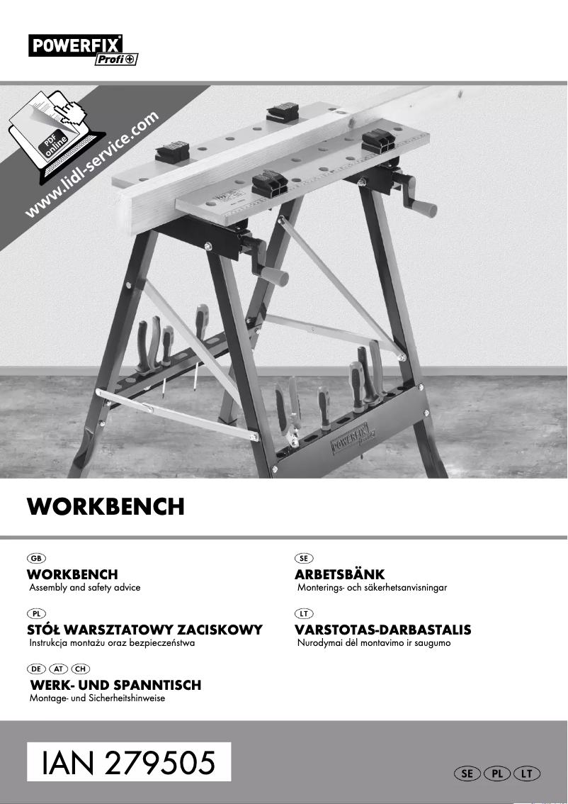 Page 1 de la notice Manuel utilisateur Powerfix IAN 279505