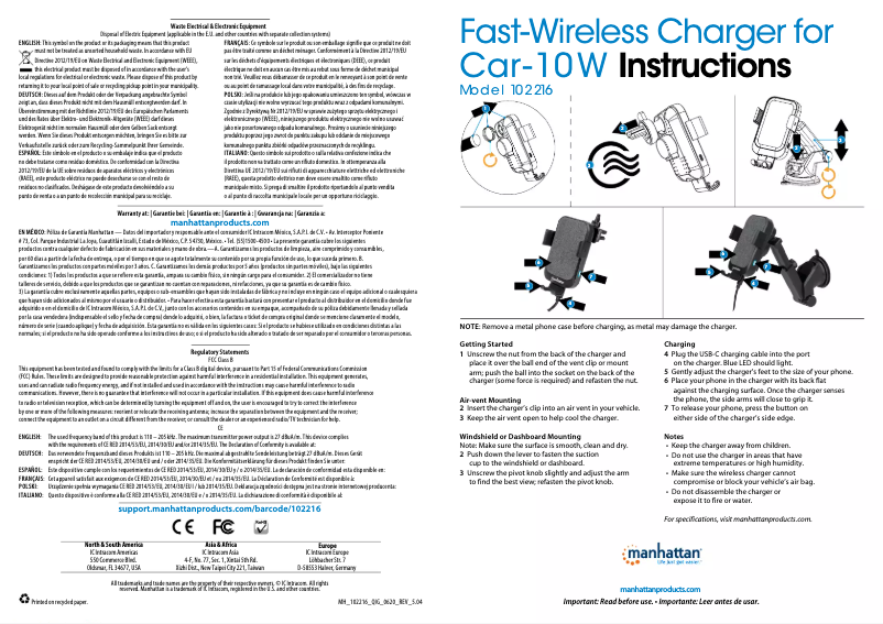 Image de la première page du manuel de l'appareil 102216