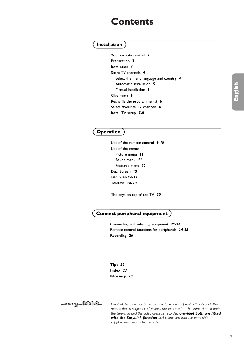 Page 1 de la notice Manuel utilisateur Philips 32PW8206