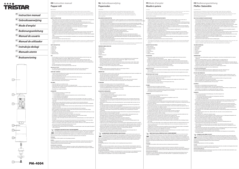Page 1 de la notice Manuel utilisateur TriStar PM-4002