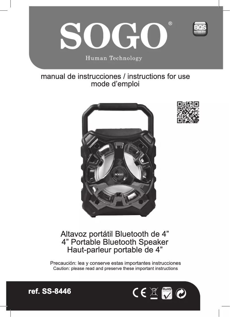 Image de la première page du manuel de l'appareil SS-8446