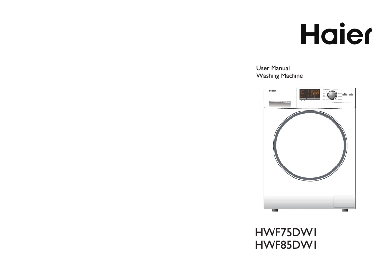 Image de la première page du manuel de l'appareil HWF85DW1