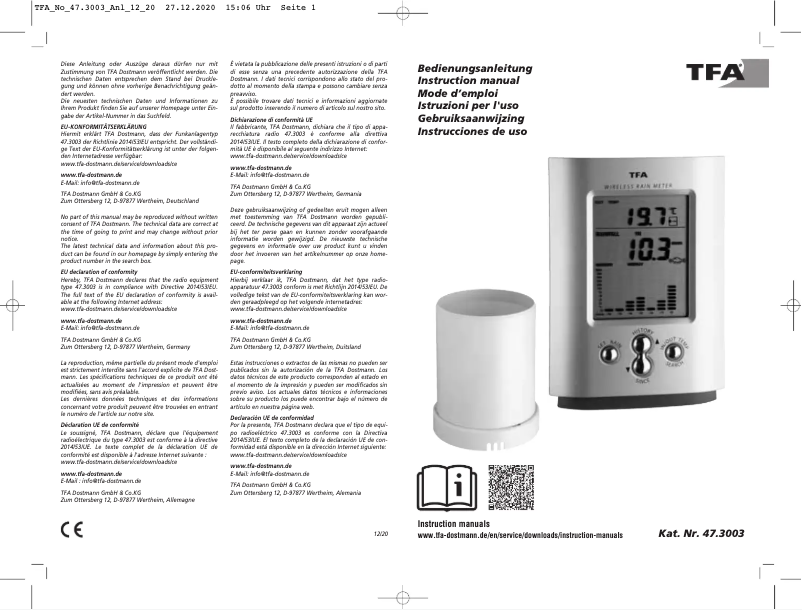 Página 1 del manual Manual de usuario TFA 47.3003